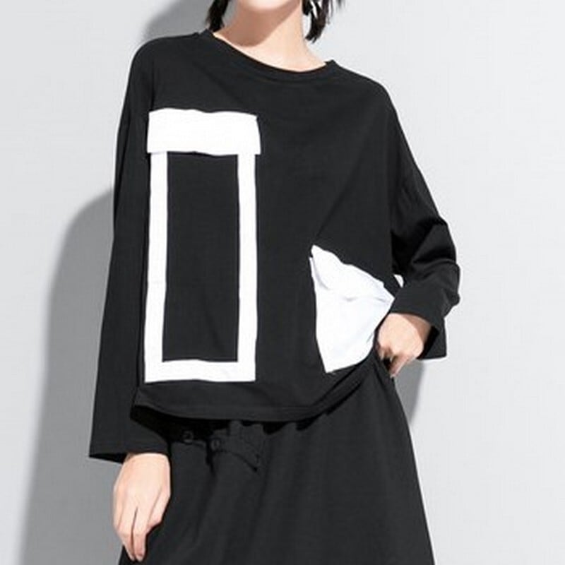 ホワイトスクエアポケットプルオーバー T0124