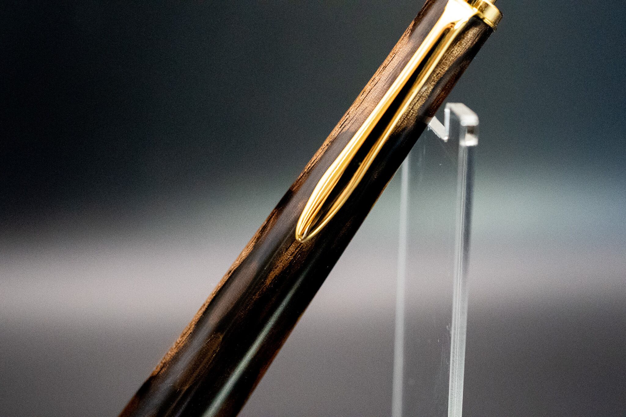 【魅惑の黒い紋様】 黒柿孔雀杢 特上 gold MP