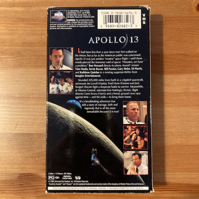 アポロ13 vhs ビデオテープ インテリア雑貨 英語版 輸入版 海外版 洋画　アメリカン雑貨　USA 映画　米国 トムハンクス
