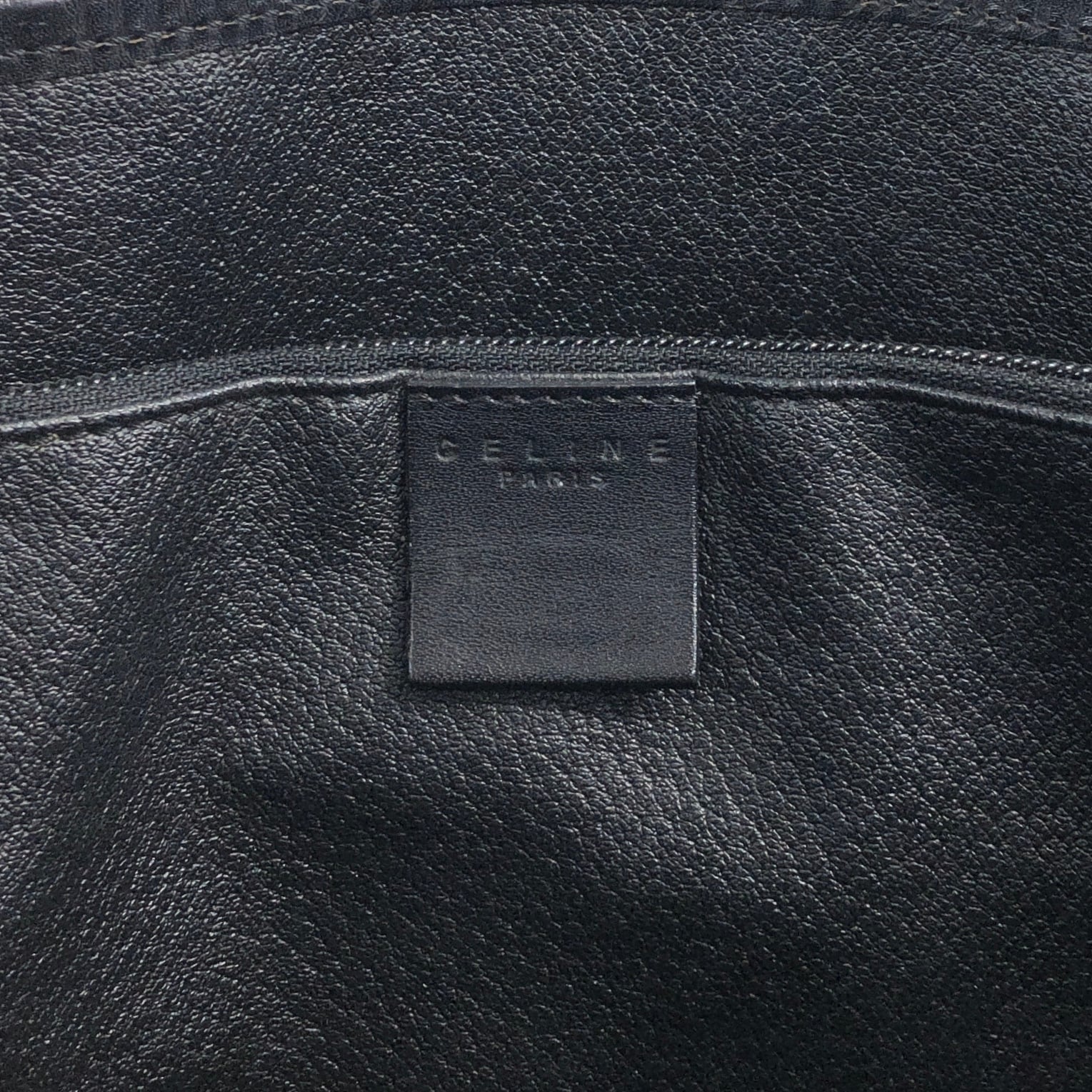 CELINE セリーヌ マカダム ハンドバッグ ブラック ブラゾン型押し PVC