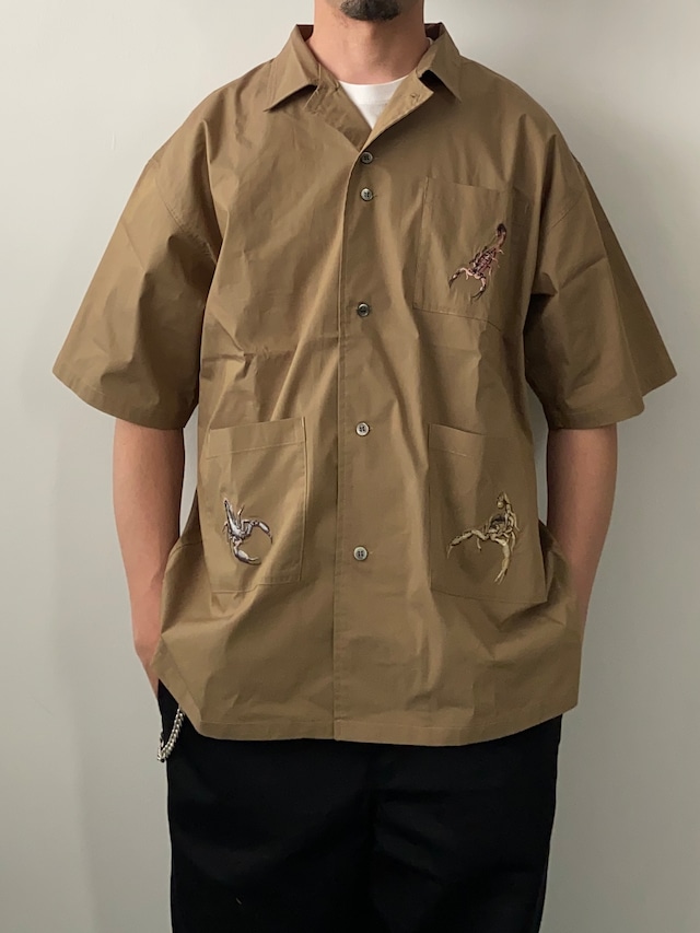 TENBOX / SCORPION BOYS SHIRT / KHAKI BEIGE