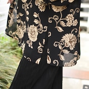 Liz sport flower pattern sheer shirt