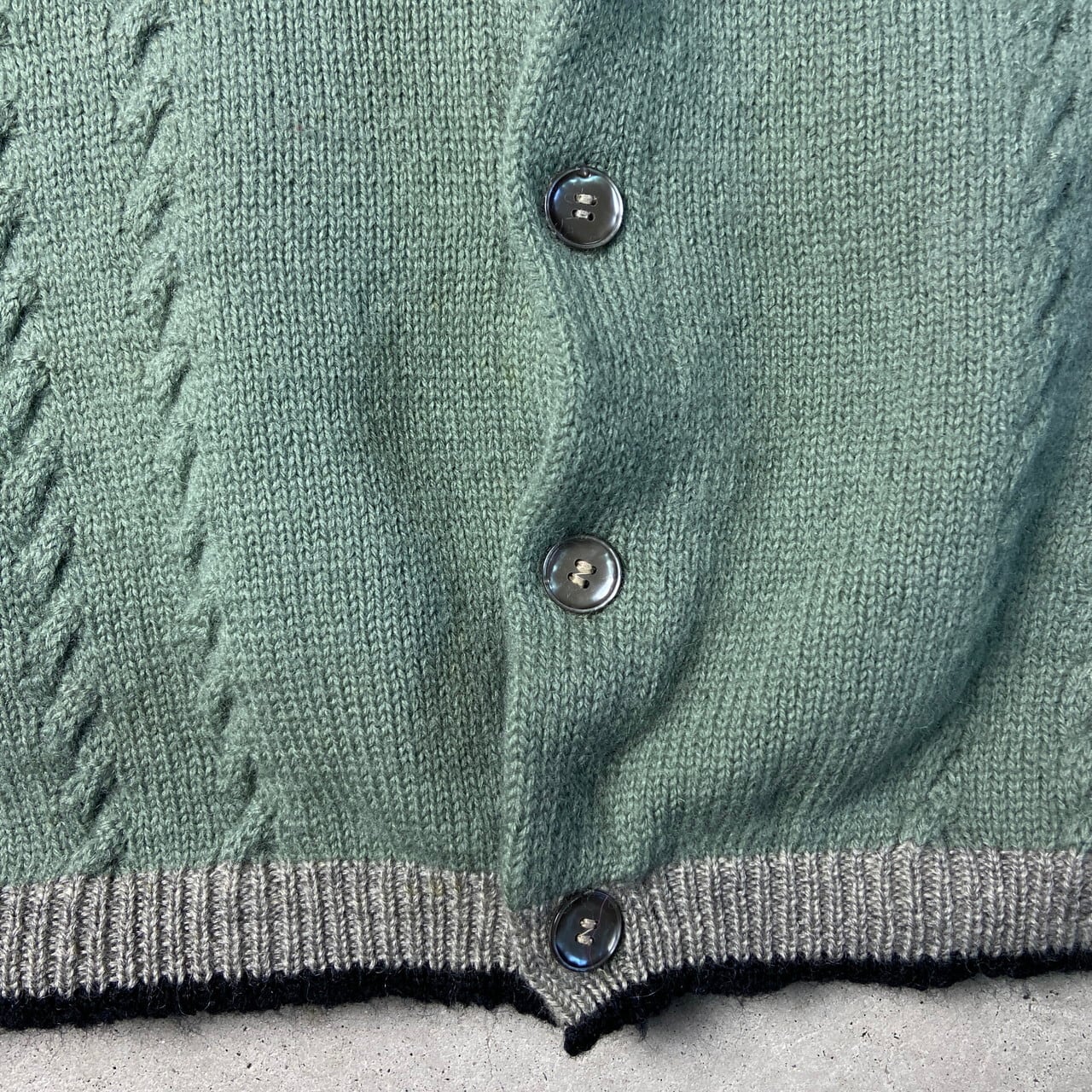 usedOLD vtg puritan knit cardigan mintgreen - カーディガン