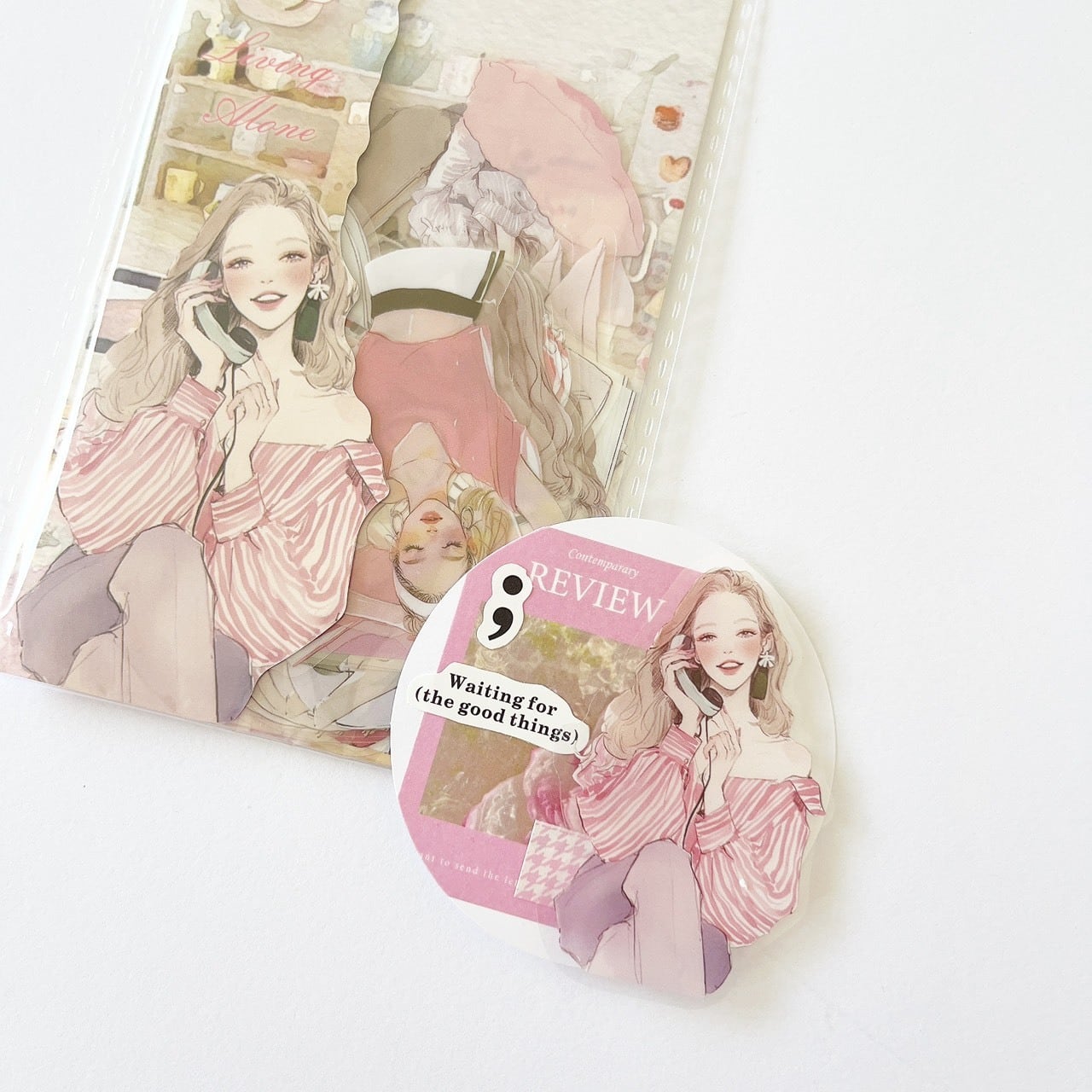 日常フレークシール 【ピンク】