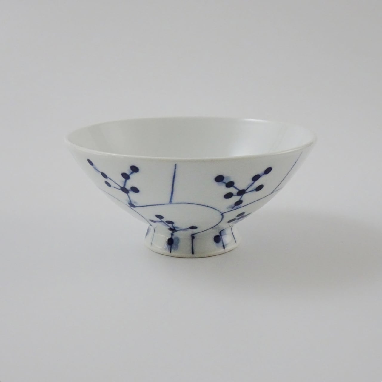 吉田焼 染付なずな 特大茶碗(ダンボール入)