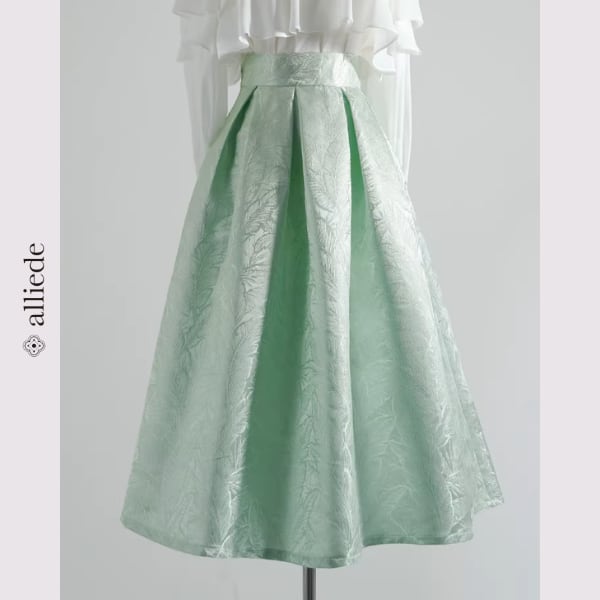 ジャガードフレアミディスカート A3548