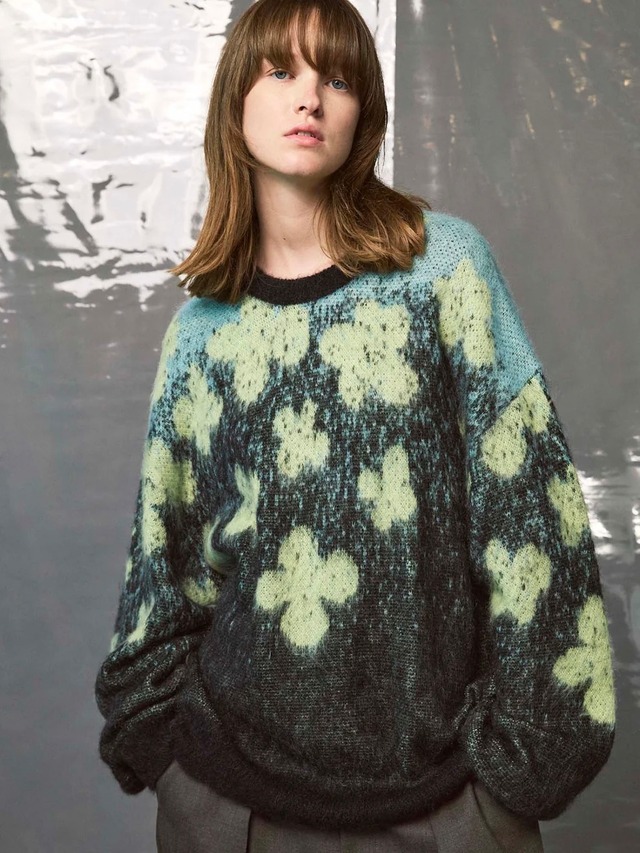 【25AW】MAISON SPECIAL メゾンスペシャル / Flower Gradation Mohair Shaggy Knit Pullover / ニット