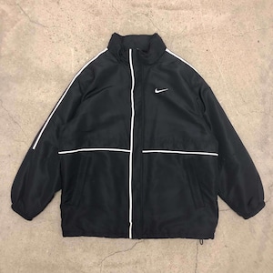 90～00s OLD NIKE/Nylon Jacket/L/ナイロンジャケット/ブラック/フード内蔵/ナイキ