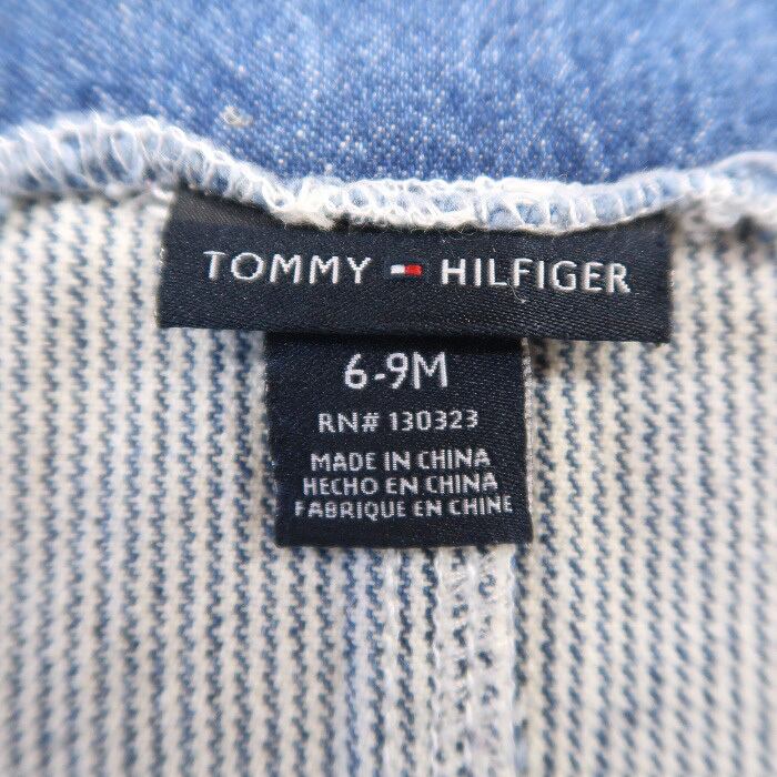 古着 キッズ TOMMY トミーヒルフィガー オーバーオール ヒッコリー