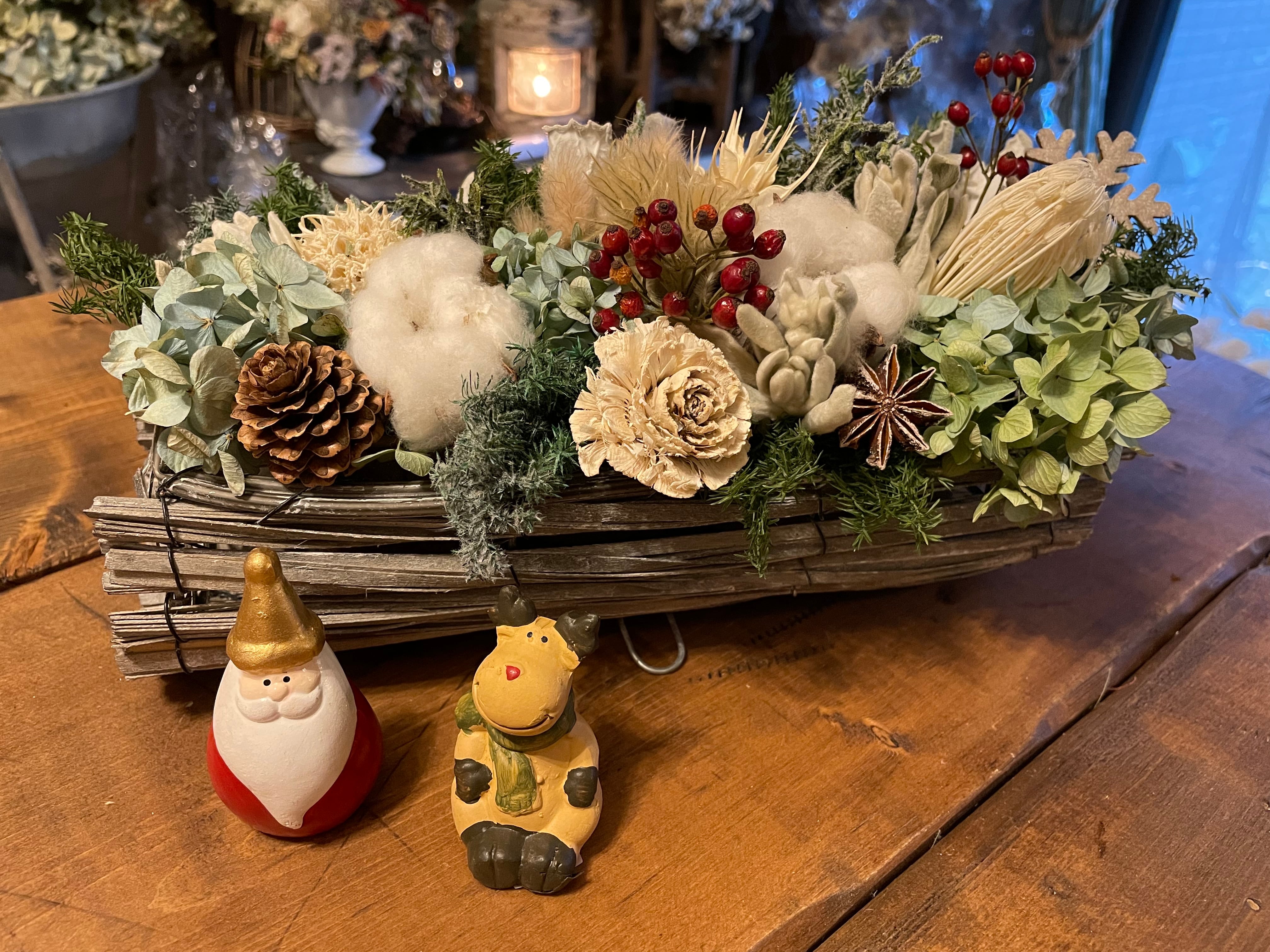 ☆クリスマス✨バスケット☆ | 〜ドライフラワー＆花道具Kicoro〜