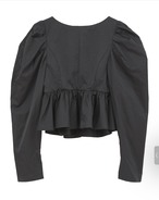 CLANE SHORT PEPLUM RIBBON TOPS