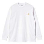 Carhartt (カーハート) L/S AMERICAN SCRIPT T-SHIRT - White