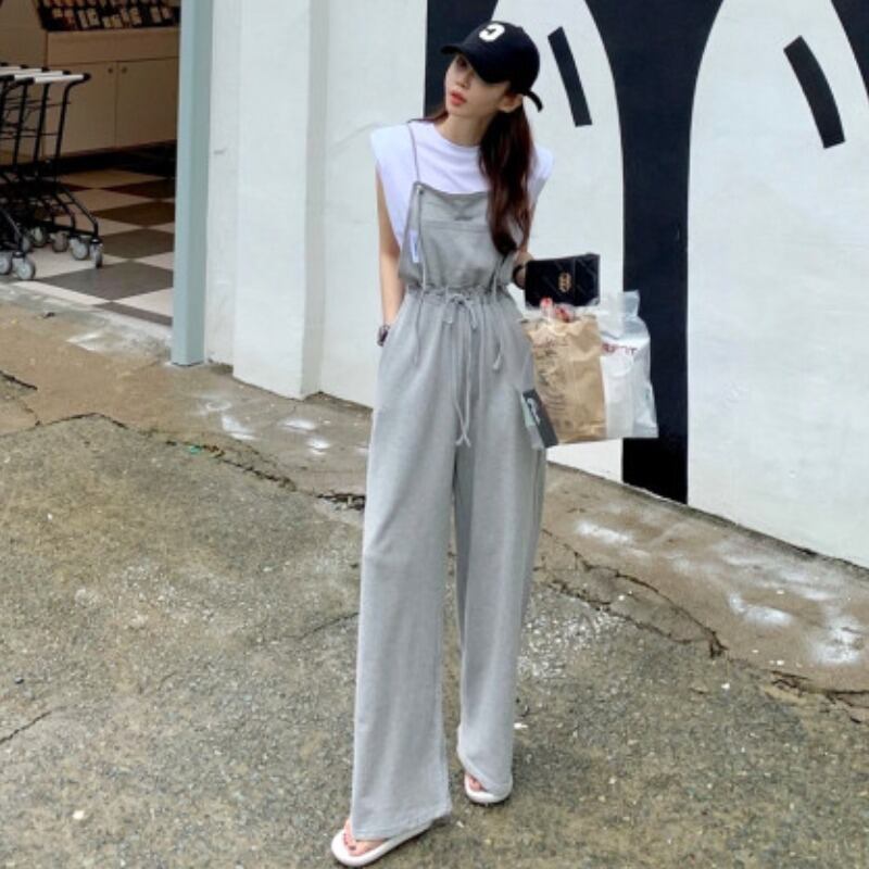 オーバーオール サロペット ルーズ シンプル カジュアル レトロ トレンド 韓国ファッション 2color Luluca 韓国トレンドファッション Luluca ルルカ