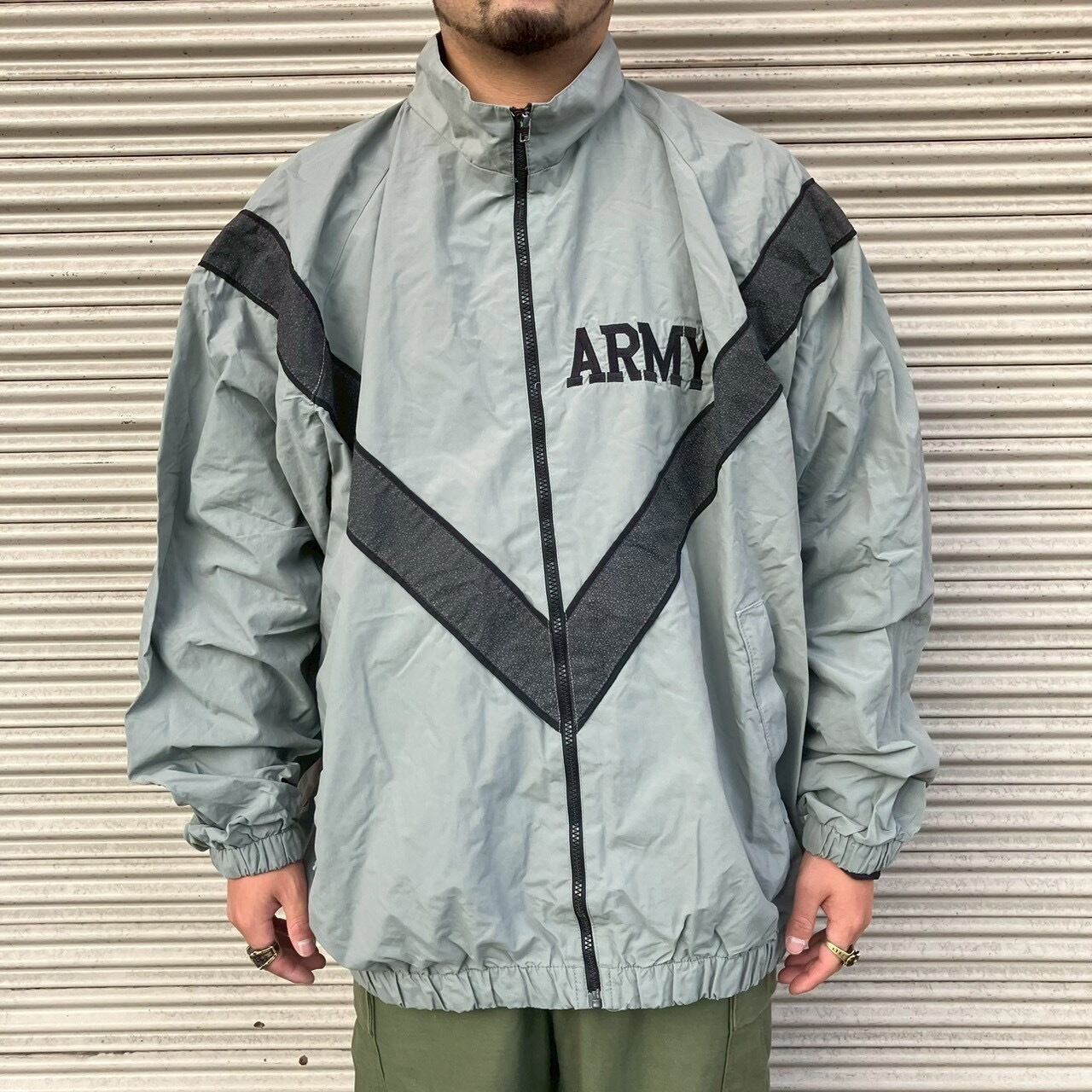 米軍実物 ARMY PFU ナイロンジャケットXL 美品 トレーニングジャケット 90s 米軍 実物 ARMY IPFU ミリタリー トレーニングジャケット XL-L