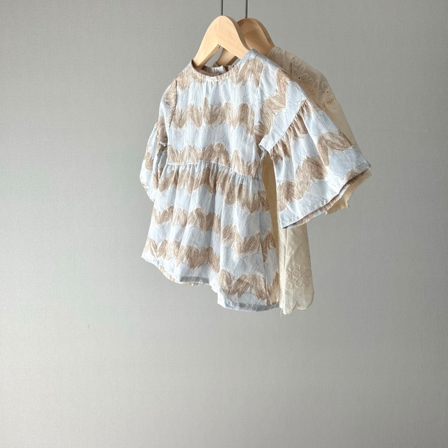 blue 70/80/110［即納］80-110 / tulip blouse / aosta☆