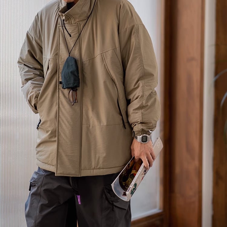 ★STAND-UP COLLAR WORKWEAR COTTON JACKET　　　A0844