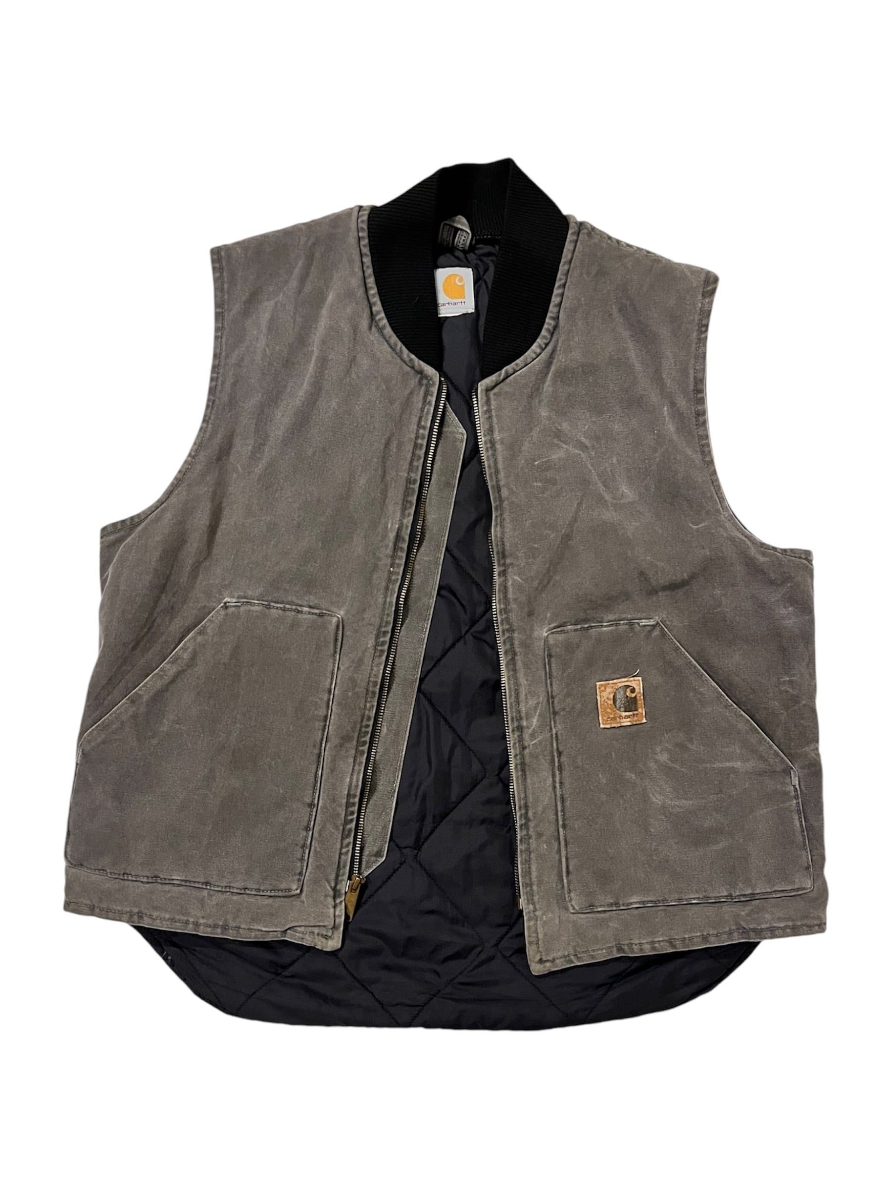 00s Carhartt V01 Duck Vest Faded Black カーハート ダックベスト 