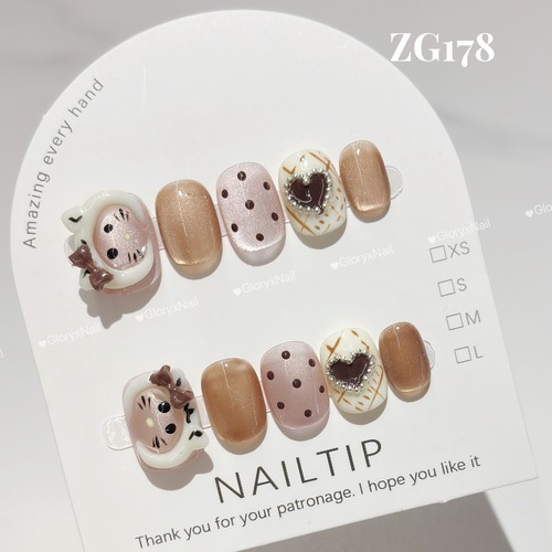 ZG178　ネイルチップ　サイズXS/S/M