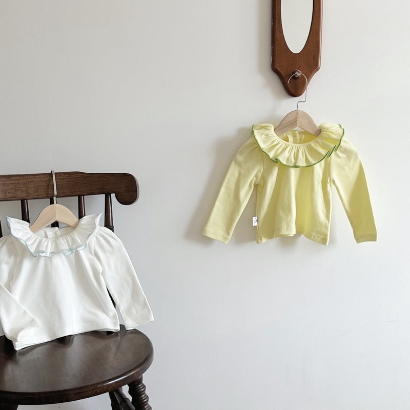 【BABY】韓国風 可愛いフリル襟ブラウス