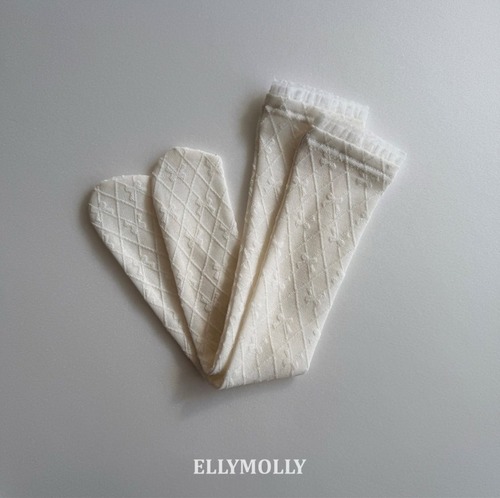 【即納】ELLY MOLLY/Ribbon leg socks(ivory/S)