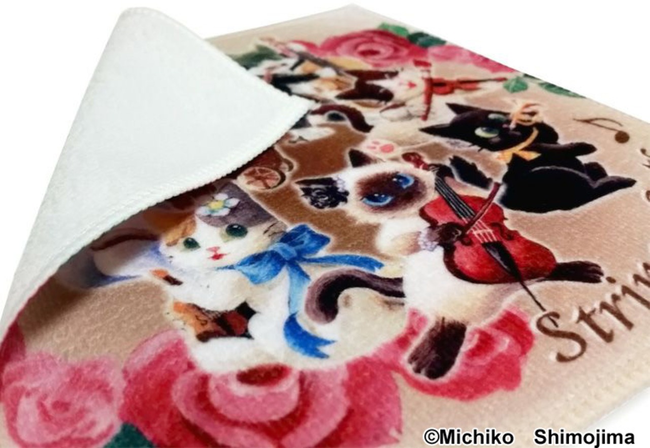 ハンドタオル 下島みちこ ねこのオーケストラ