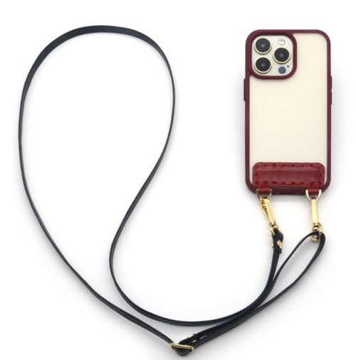 iPhoneケース ブラック レッド ストラップ 保護ケース iPhone15 iPhone14 iPhone 13 iPhone 12 iPhone 11 iPhone X