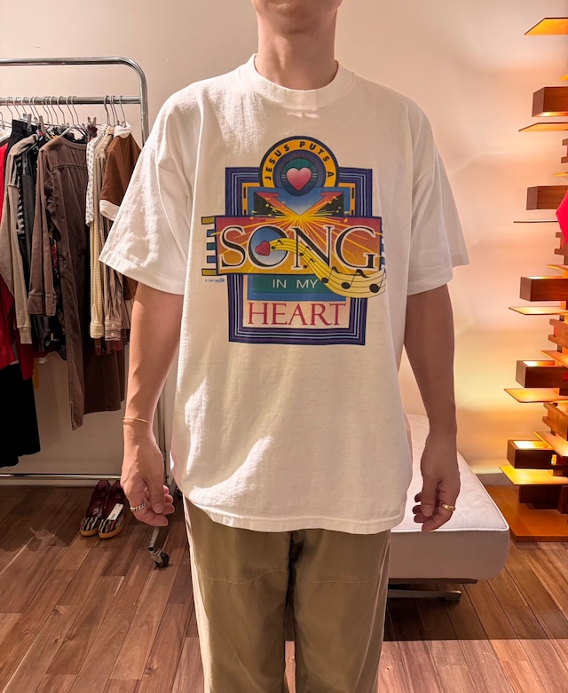 【90s USA製】"JESUS PUTS A SONG IN MY HEART" ヴィンテージTシャツ