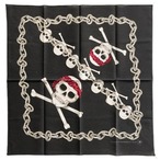 【Good】90s RN15187 ドクロ　ヴィンテージバンダナ