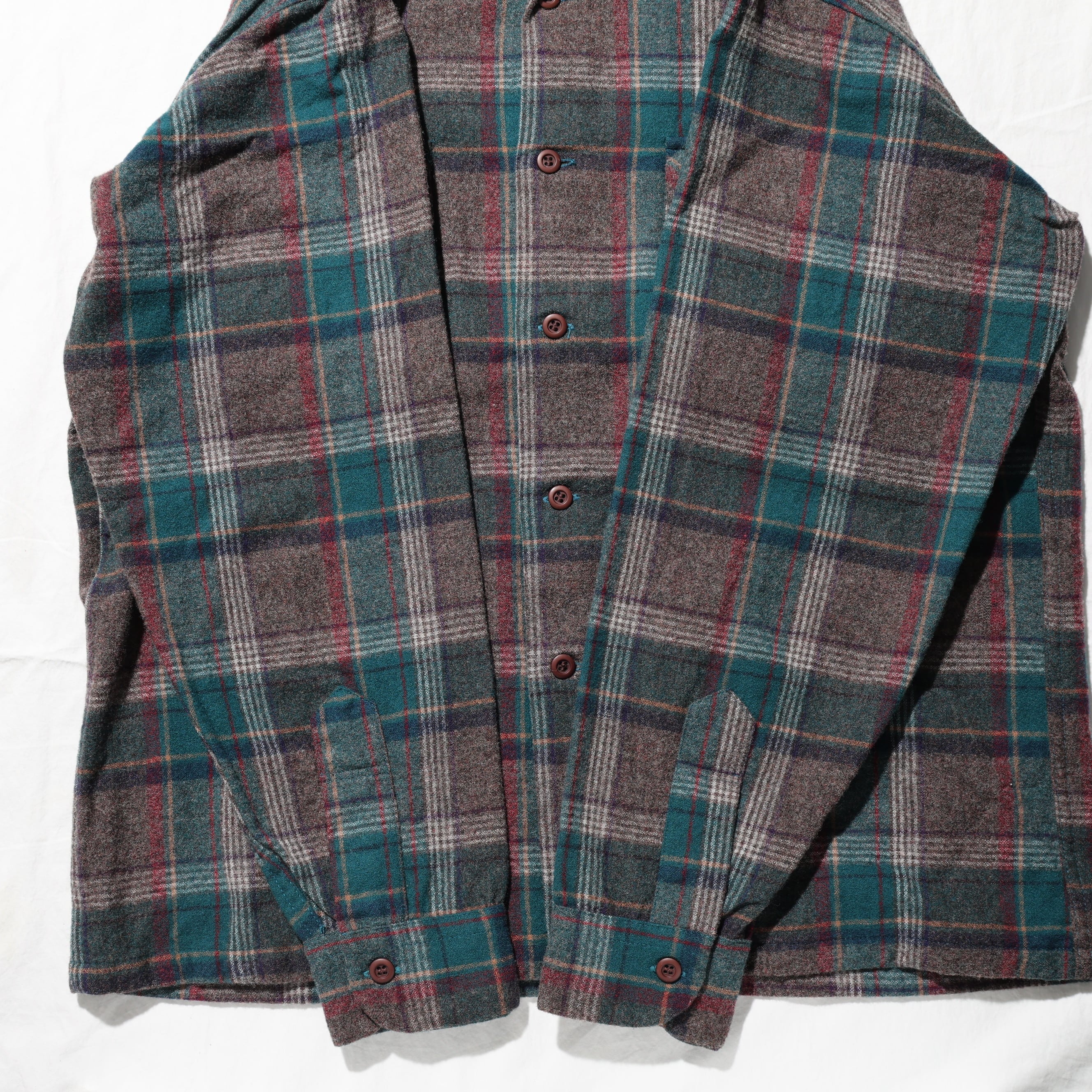 70s Pendleton ペンドルトン ボードシャツ オンブレ L Pendletonペンドルトン⁄70s⁄L⁄オンブレシャツ⁄ボードシャツ⁄ウール 70s