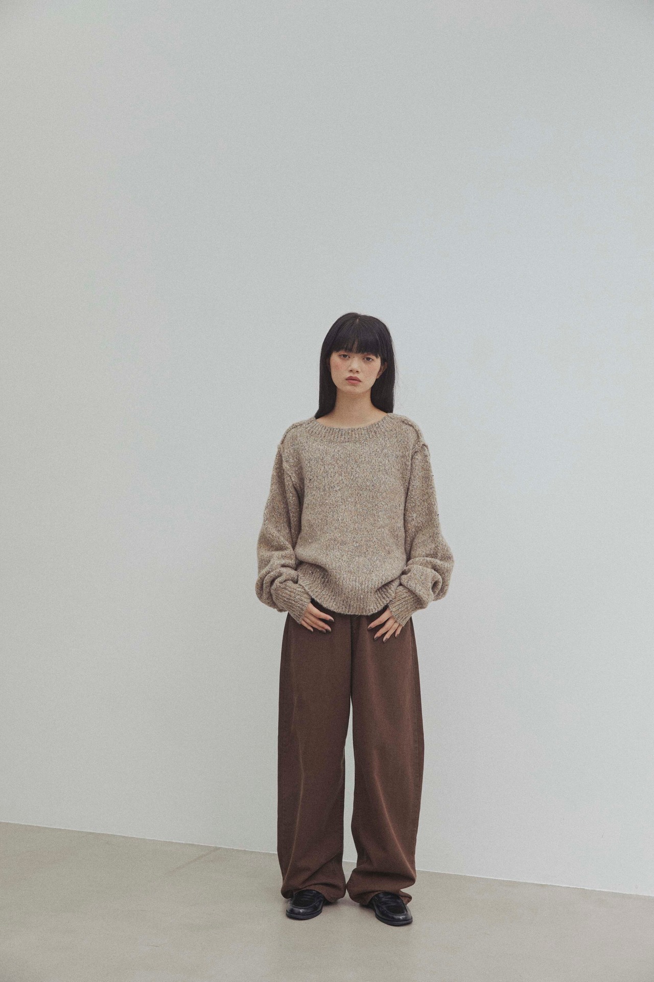 DU125906 Straight Wide Cotton Pants