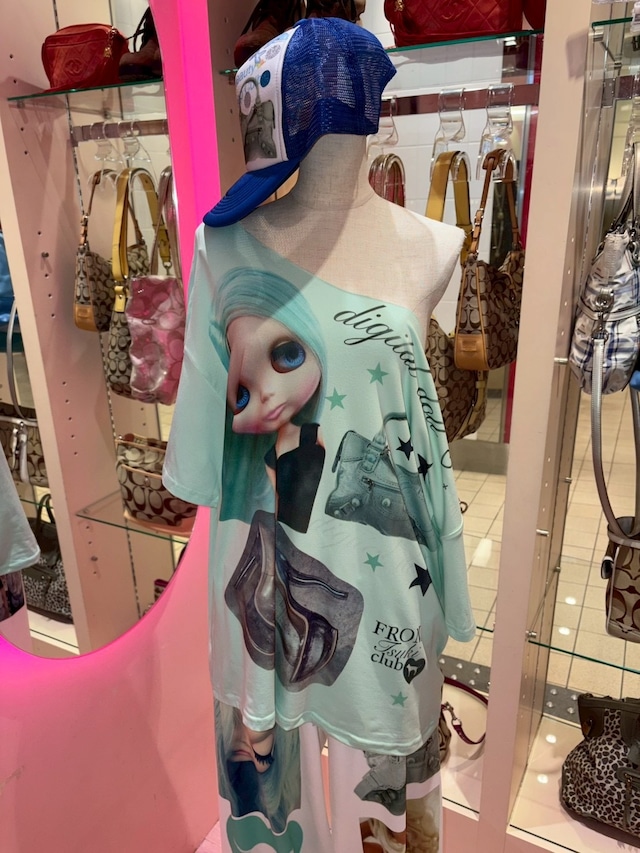 Printed Off Sholder Tops y2k