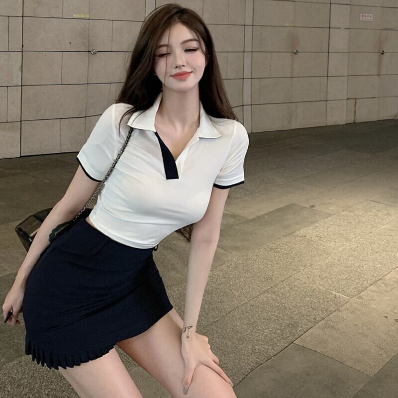 ショートシャツ サマートップス スキニー半袖スリーブTシャツ ハーフスリーブ 夏物 ガールズファッション92195923537