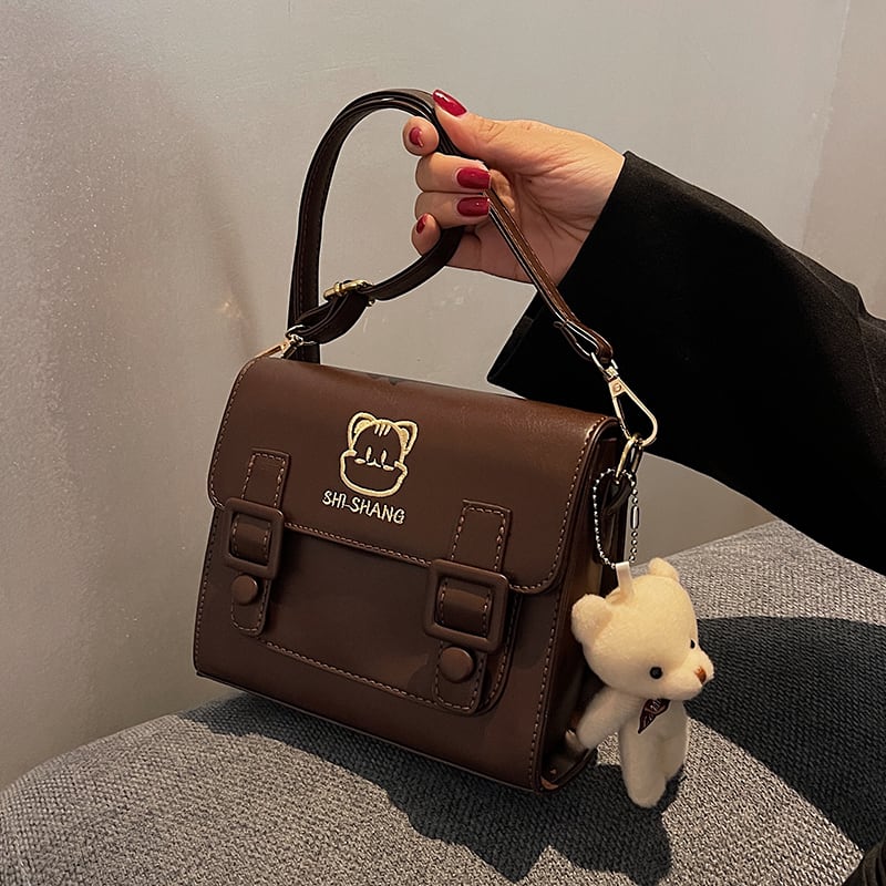 スタンダードオータムウィンター レトロ 秋物 冬物 スクウェア ハンドバッグ メッセンジャーバッグ Tiancai_Wing_Bag93582439649