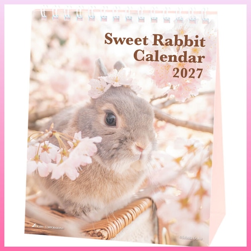 カレンダー2027　Sweet　Rabbit　卓上