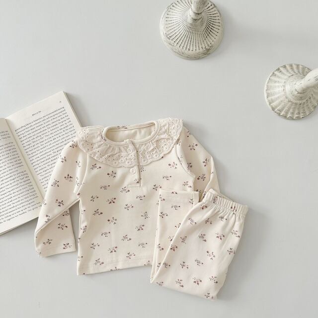 【BABY】フリル襟ナチュラルセットアップ