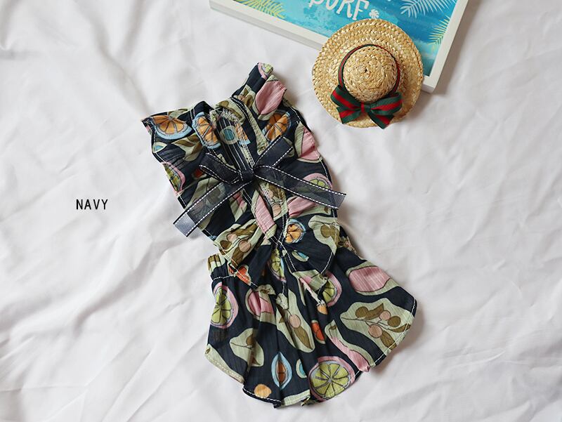 【SALE】トロピカルワンピース XS ~ XL 3color / 犬服 犬の服 犬 ドッグウェア 小型犬 中型犬 ペット洋服 b3