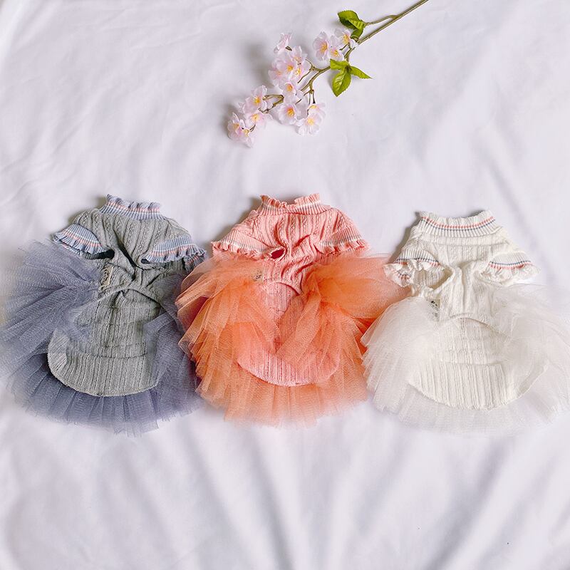 BABYニットワンピース S ~ XL 3color / 犬服 新作 春夏 ドレス ドッグウェア 犬の服 ワンコ服 可愛い 猫