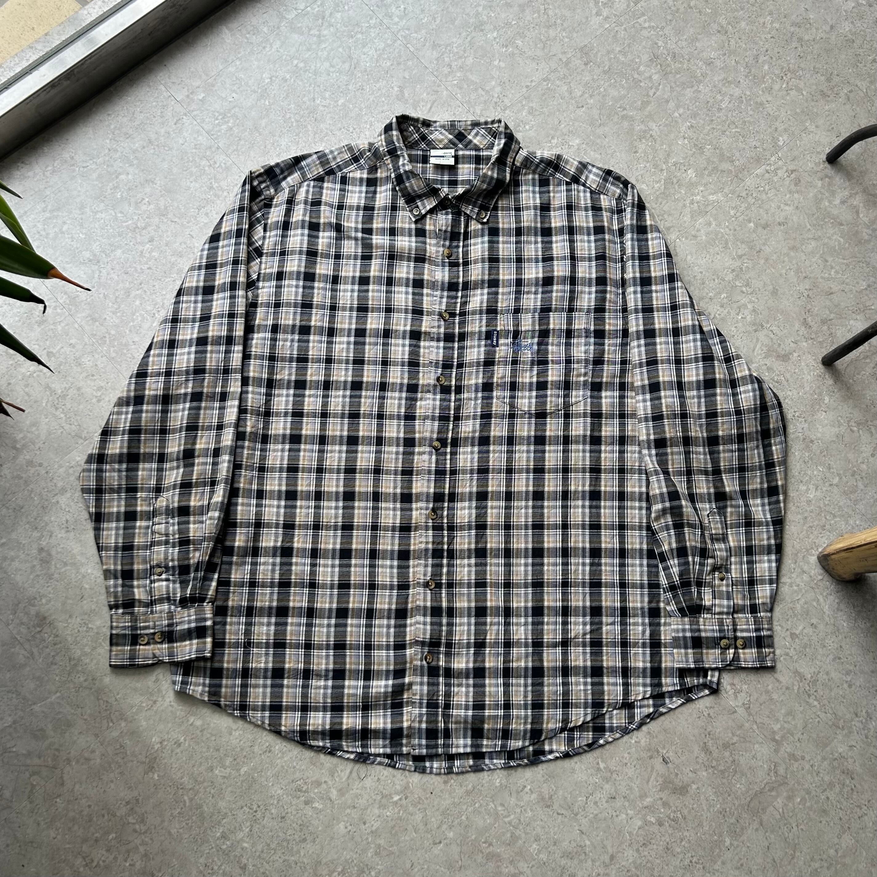 2000s Bootleg STUSSY B/D check shirt【仙台店】