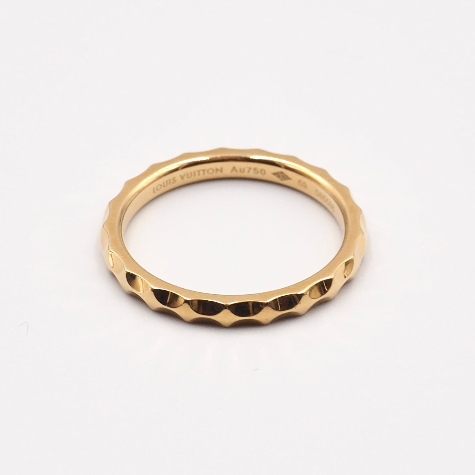 LOUIS VUITTON 約19号 マリッジ リング モノグラム アンフィニ K18 ゴールド ルイヴィトン