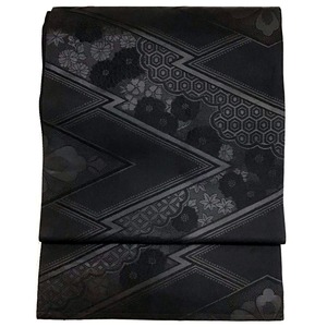 袋帯・正絹・喪服用・両面・リバーシブル・No.200701-1057・梱包サイズ60