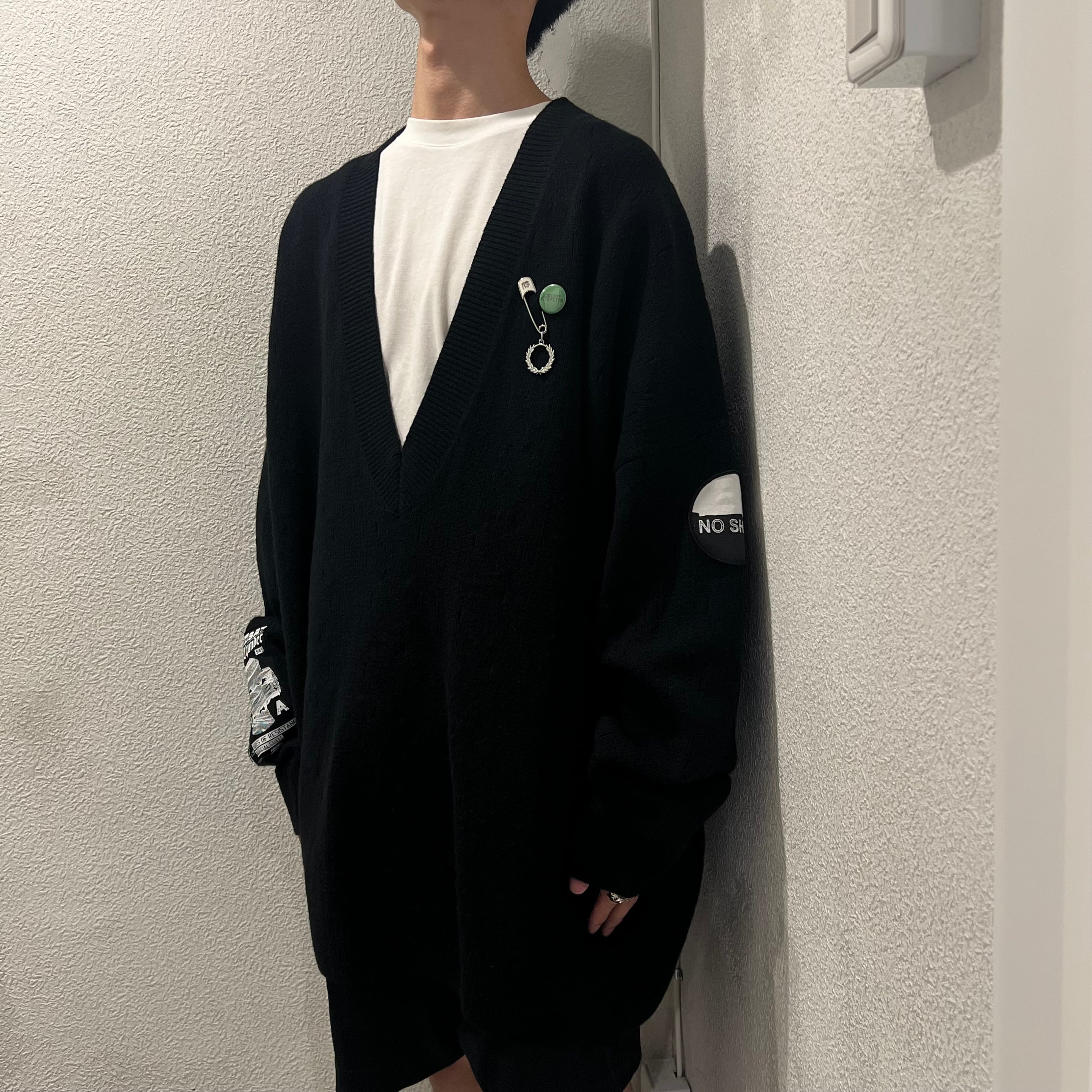 Raf Simons Fred Perry ラフシモンズ フレッドペリー Vネックニット オーバーサイズ SIZEM【表参道t】 |  ブランド古着Brooch powered by BASE