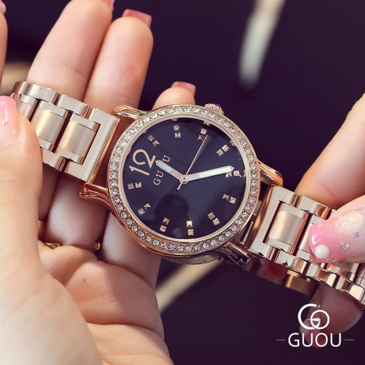 GUOU 腕時計 時計 レディース 女性用 ウォッチ セレブ 人気