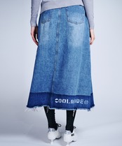 ペイントAラインデニムロングスカート　CQ-47107