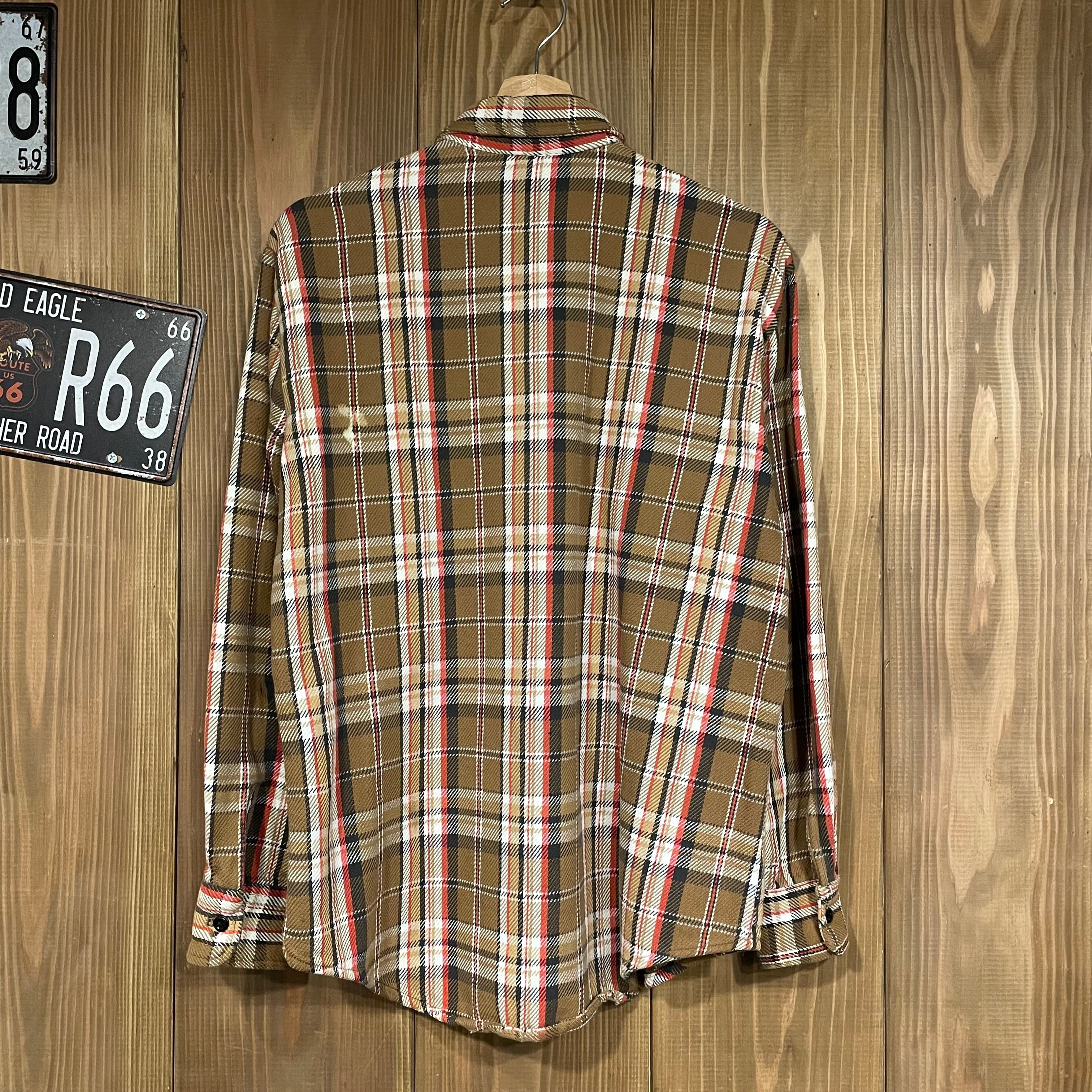 60s USA製 ネルシャツ ヴィンテージ 長袖シャツ チェック柄 ブラウン