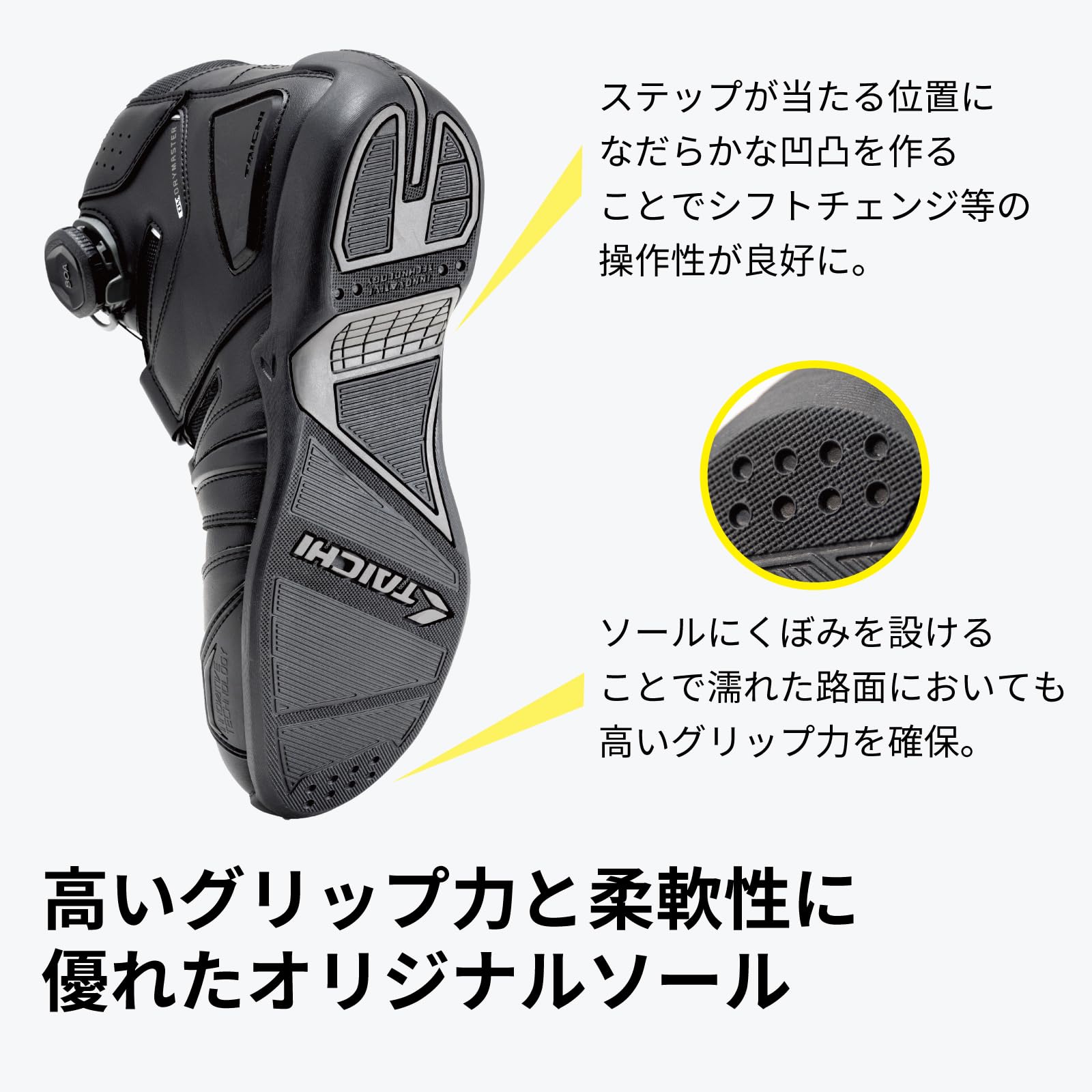 RSタイチ] バイク ライディングシューズ 靴 防水 プロテクター内蔵 BOA