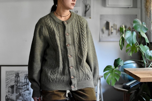 80's-90's -old- "Tyrolean knit cardigan" "made in Austria"