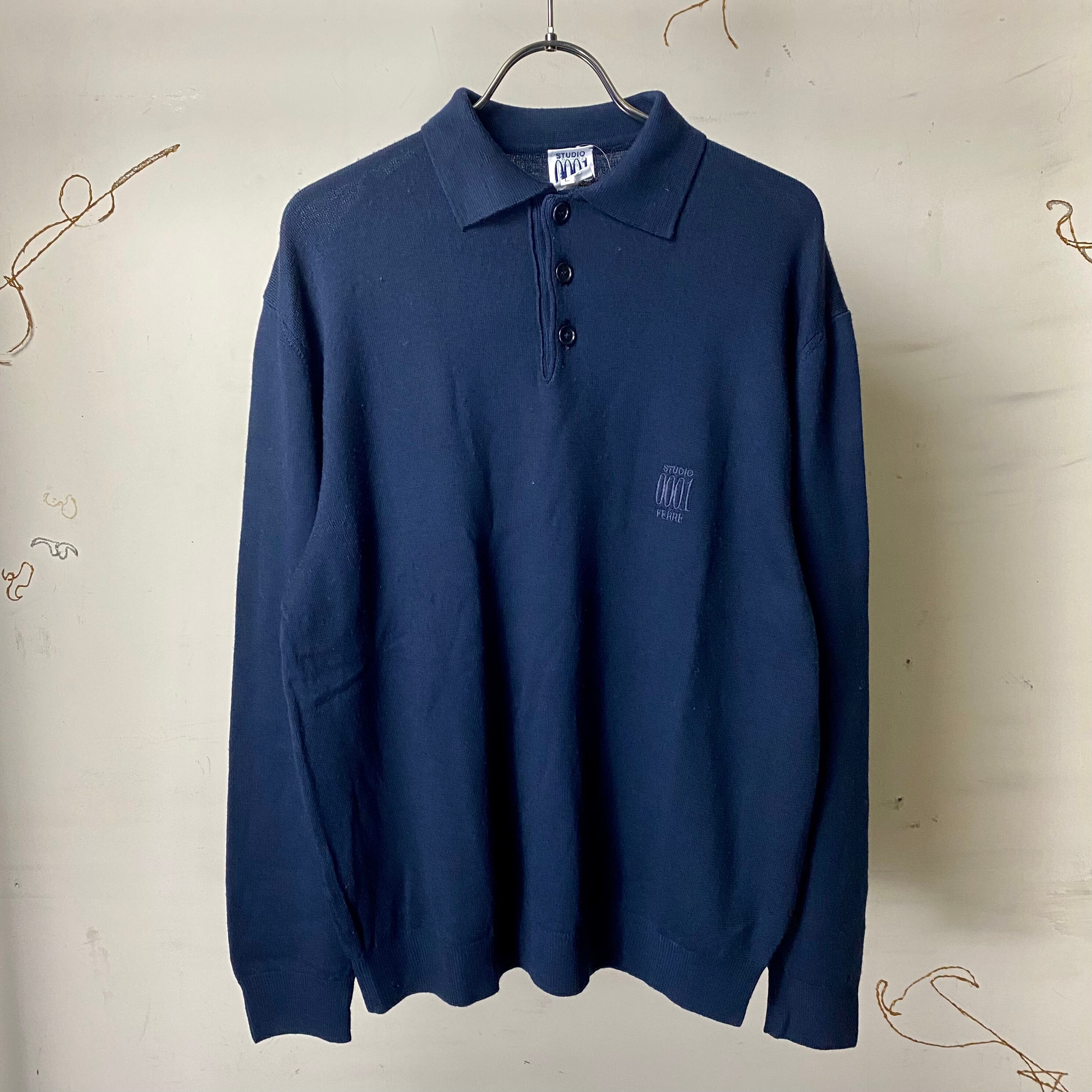 vintage GIANFRANCO FERRE knit pullover shirt | NOIR ONLINE