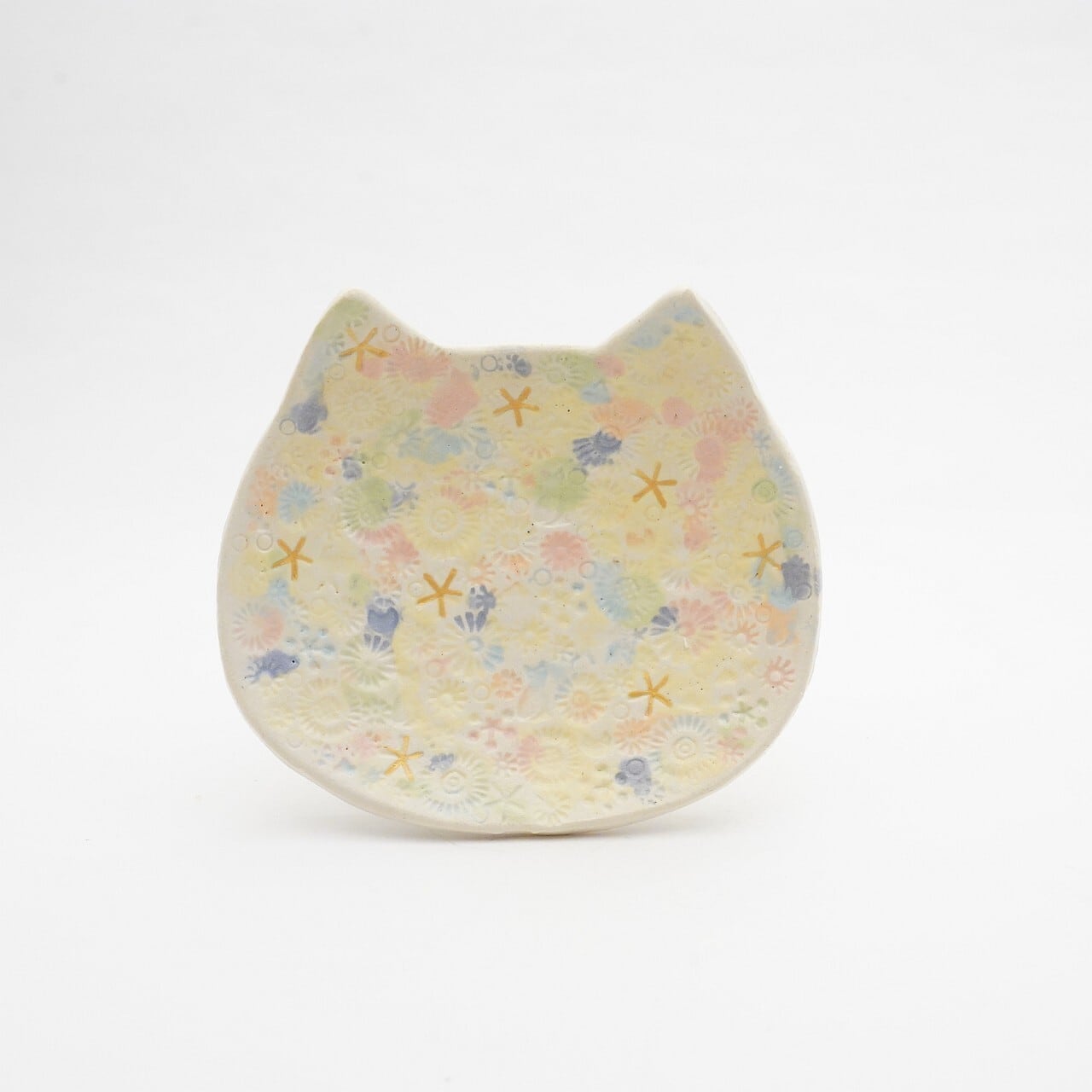 【陶工房ほうき】淡三島ねこ小皿 2-H
