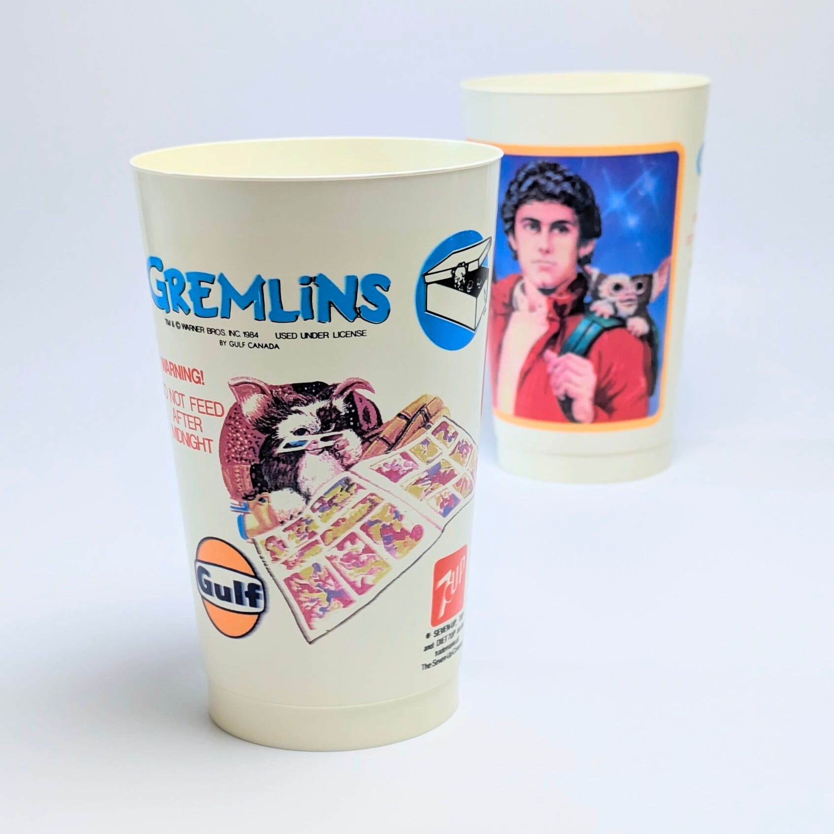 ☆VINTAGE1984☆【 Gremlins / グレムリン 】1984年製 Gremlins × Gulf × 7up プロモーション用シアターカップ / ドリンクカップ　〚アメリカン雑貨 アメトイ〛