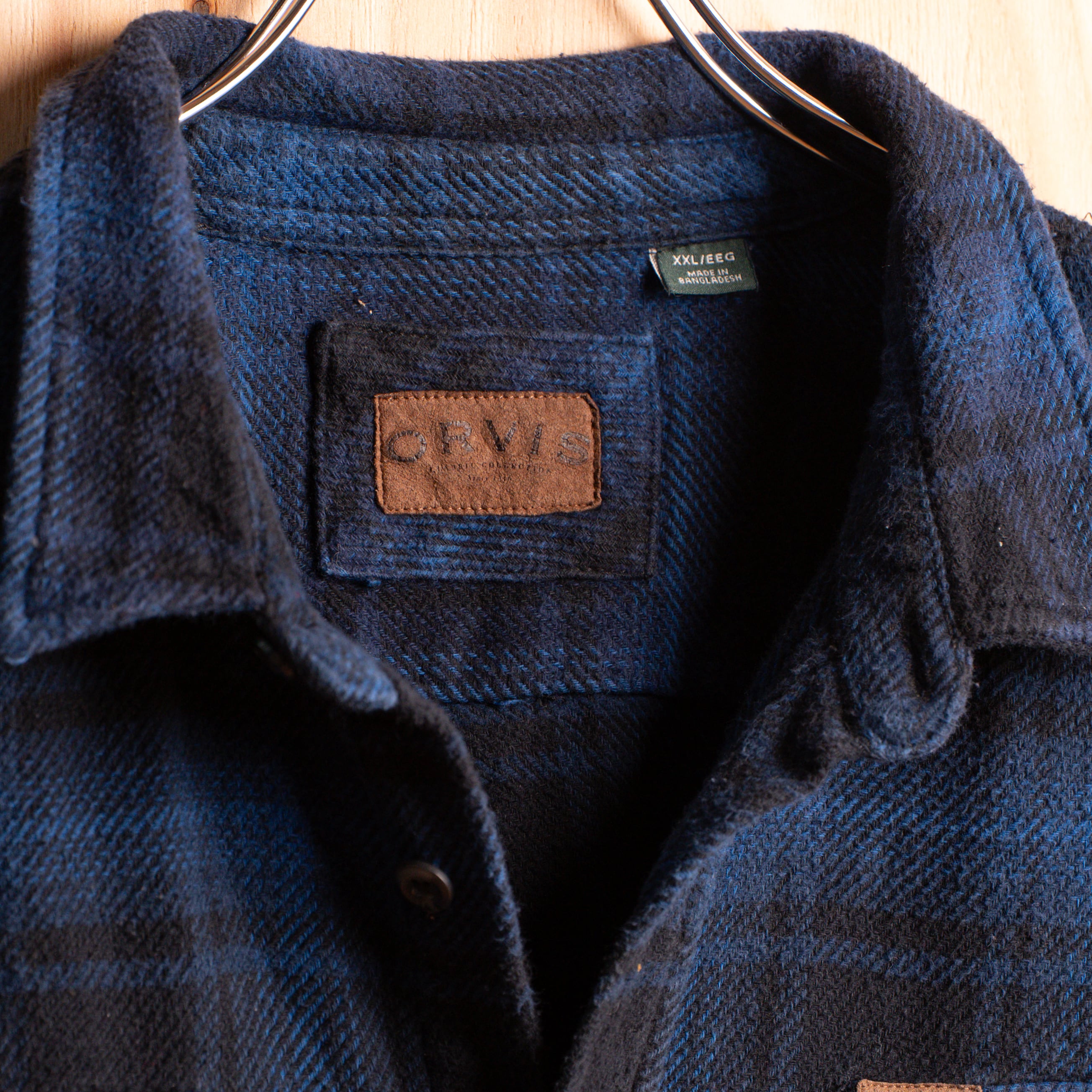 ORVIS / Heavy Flannel Shirt – Leather Patch Tag XL | GVM VINTAGE
